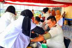 Semarak HUT ke-81 RI, Lapas Narkotika Muara Beliti Gelar Cek Kesehatan dan Donor Darah