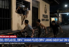 Jebol Ventilasi Sel, Empat Tahanan Polres Empat Lawang Kabur Saat Dini Hari