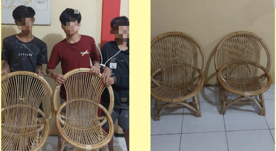 Curi Kursi Rotan di Rumah Hakim, Tiga ABG Ditangkap