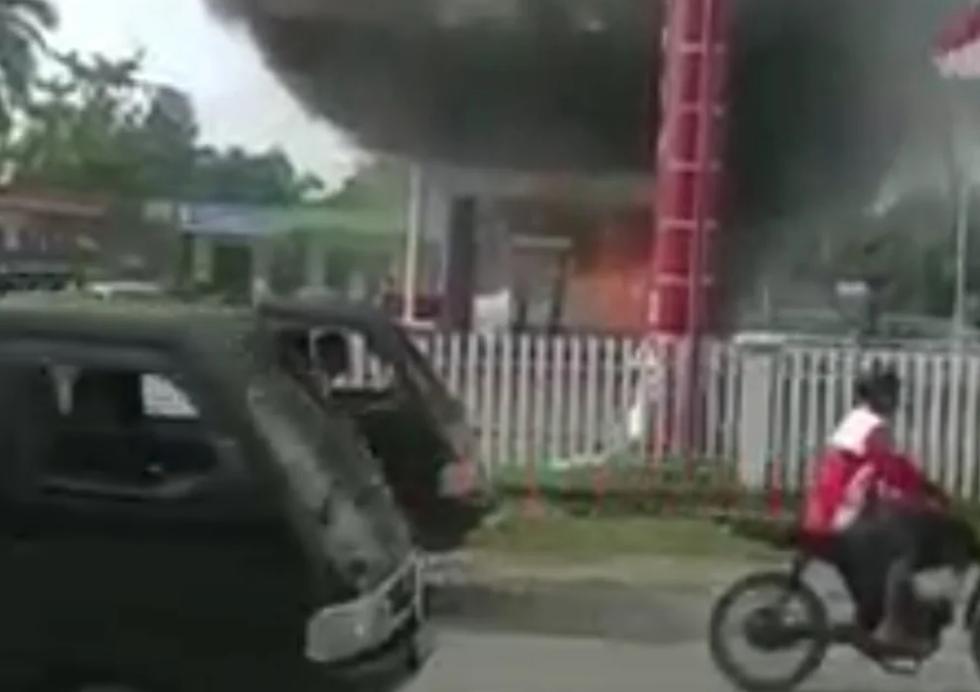 Motor Terbakar di SPBU Bikin Geger