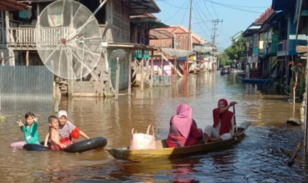 Mulai Surut Banjir di Rawas Ilir Muratara